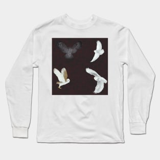 Soaring Owls Black Long Sleeve T-Shirt